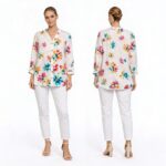 Çiçek Desenli Rahat Kesim Kadın Gömlek
